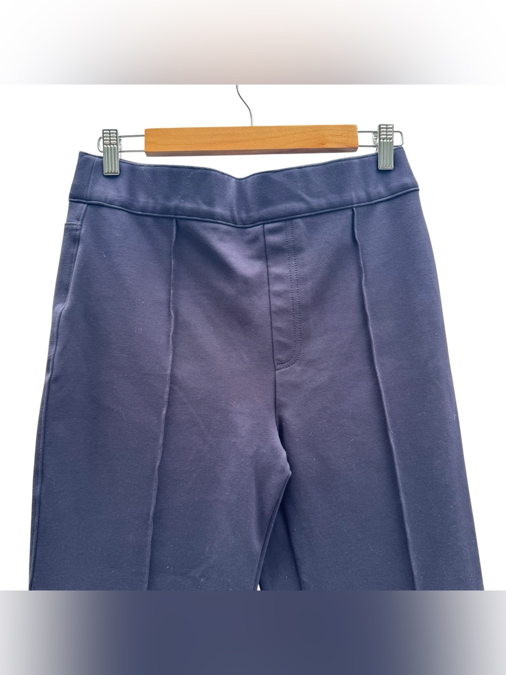 SPANX The Perfect Pant High Rise Flare Wide Leg Trouser Black Size Large Petite - Picture 6 of 15